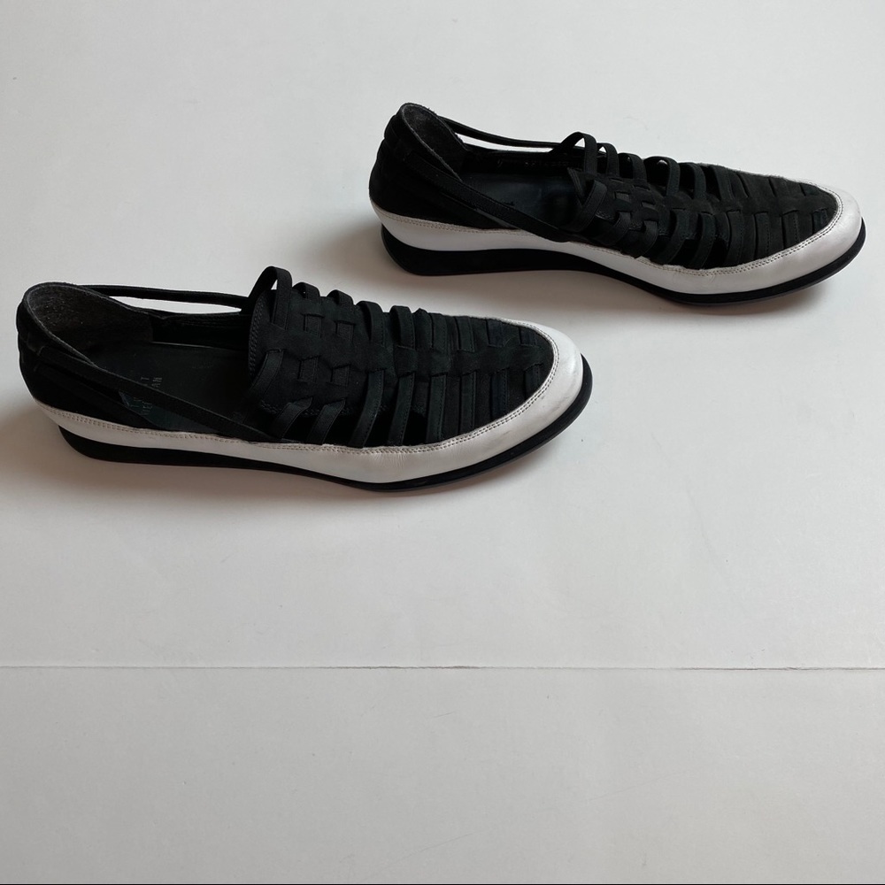 Stuart Weitzman Suede Woven Slip-On Walking Shoe - image 6